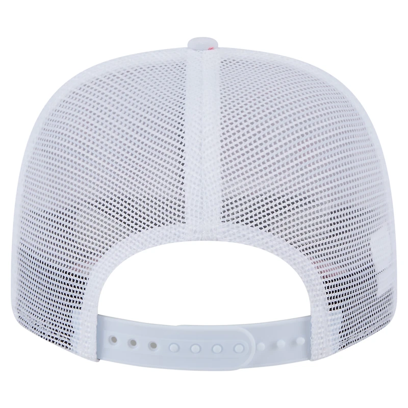 Casquette extensible à bouton-pression New Era blanche pour homme, motif flamant rose, Los Angeles Chargers, 9SEVENTY