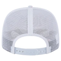 Casquette extensible à bouton-pression New Era blanche pour homme, motif flamant rose, Los Angeles Chargers, 9SEVENTY