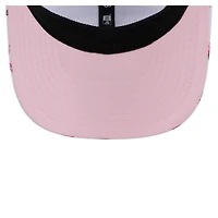 Casquette extensible à bouton-pression New Era blanche pour homme, motif flamant rose, Los Angeles Chargers, 9SEVENTY