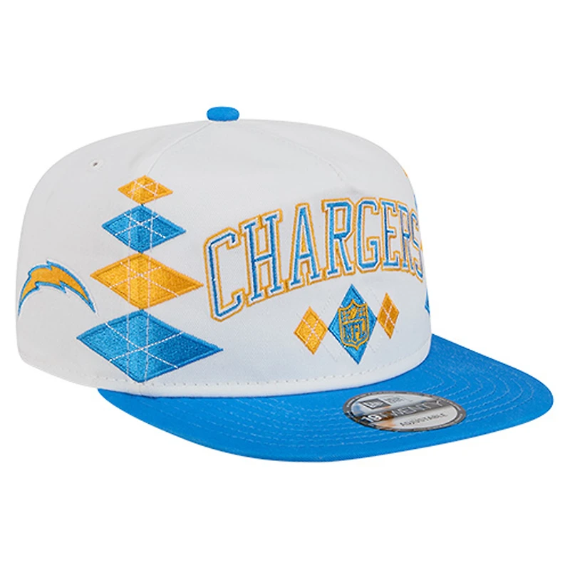 Men's New Era  White Los Angeles Chargers Argyle 19TWENTY Adjustable Hat