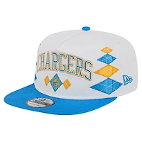 Men's New Era  White Los Angeles Chargers Argyle 19TWENTY Adjustable Hat