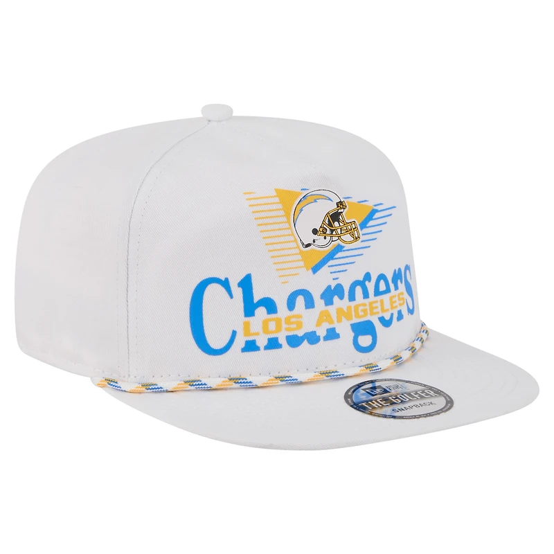 Casquette snapback blanche Los Angeles Chargers Collide Golfer de New Era pour homme