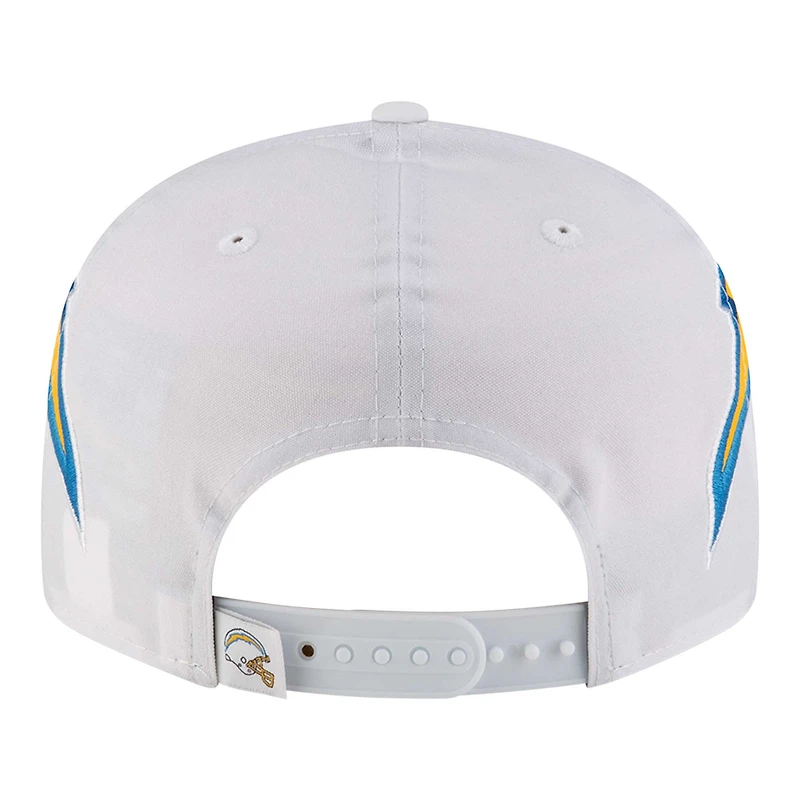 Men's New Era White Los Angeles Chargers Helmet 9FIFTY Snapback Hat