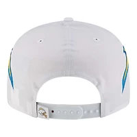 Men's New Era White Los Angeles Chargers  Helmet 9FIFTY Snapback Hat