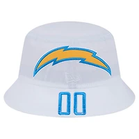 Men's New Era White Los Angeles Chargers Helmet Bucket Hat