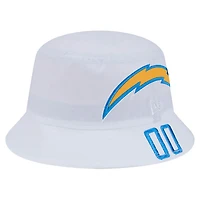 Men's New Era White Los Angeles Chargers Helmet Bucket Hat