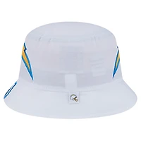 Men's New Era White Los Angeles Chargers Helmet Bucket Hat