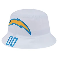 Bob blanc New Era pour homme avec logo Los Angeles Chargers