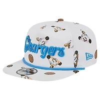 Men's New Era  White Los Angeles Chargers Team Cheer 19TWENTY Snapback Hat