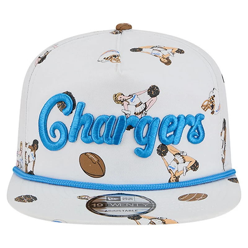Casquette snapback New Era blanche pour homme, Los Angeles Chargers Team Cheer 19TWENTY