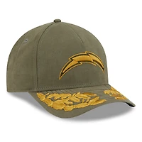 Men's New Era x Alpha Industries  Olive Los Angeles Chargers A-Frame 9FORTY Adjustable Hat