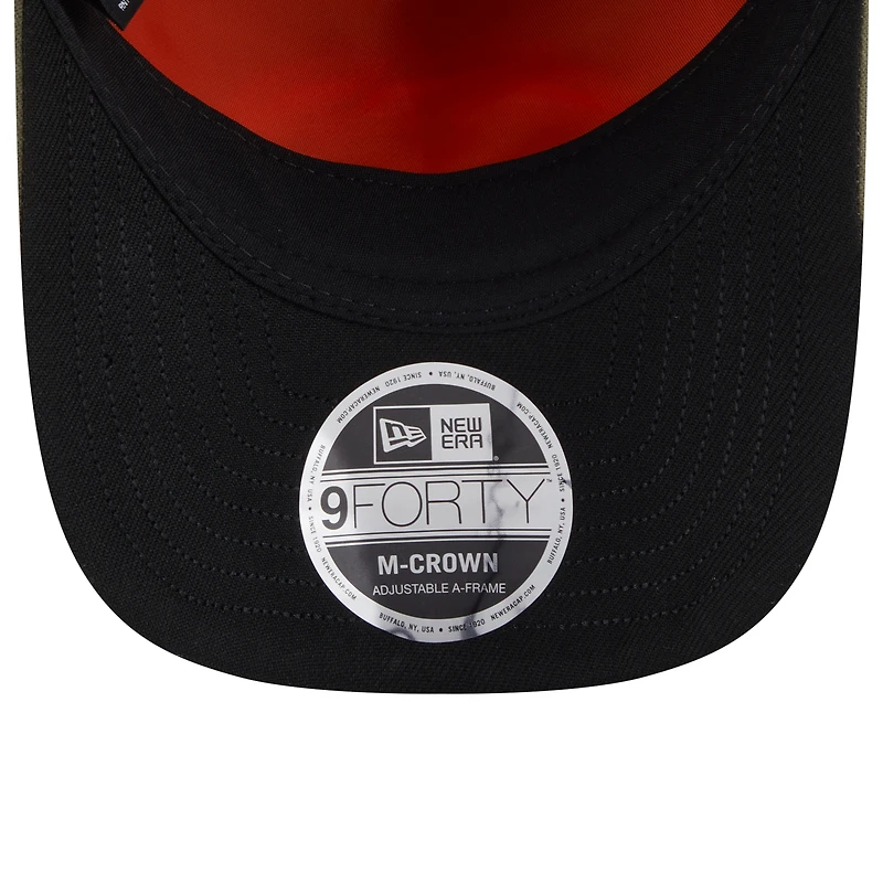 Men's New Era x Alpha Industries  Olive Los Angeles Chargers A-Frame 9FORTY Adjustable Hat