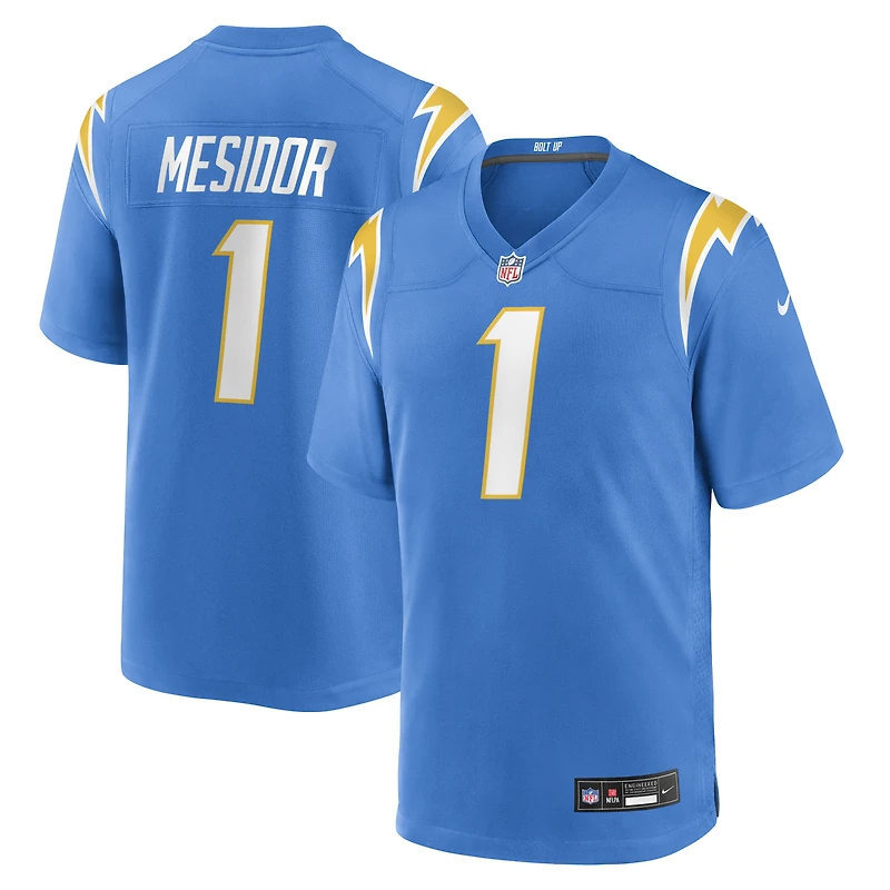 Men's Nike Akheem Mesidor Powder Blue Los Angeles Chargers 2026 NFL Draft First Round Pick No. 22 Team Game Jersey