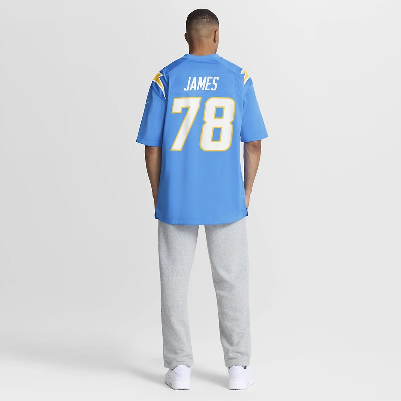 Maillot Nike Andre James bleu poudre pour homme des Los Angeles Chargers