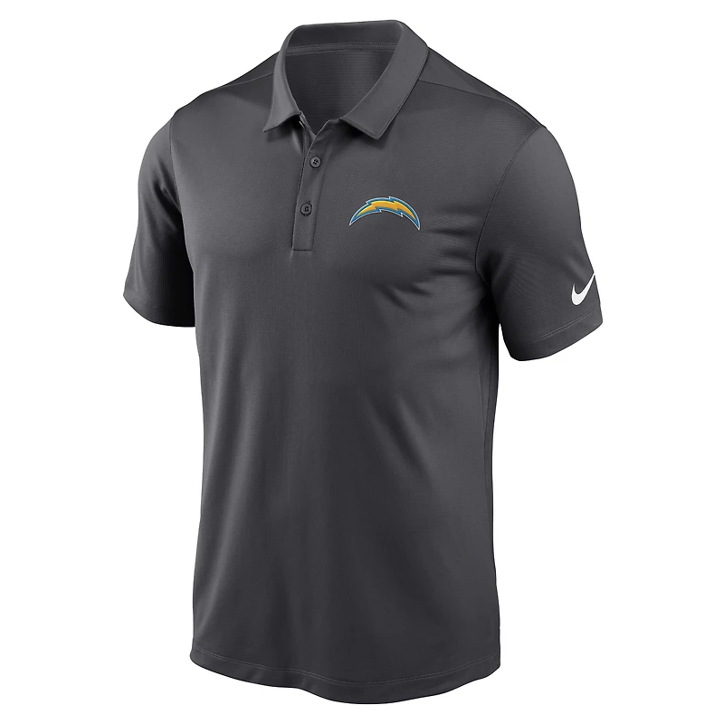 Polo de performance franchise Nike Los Angeles Chargers anthracite pour homme