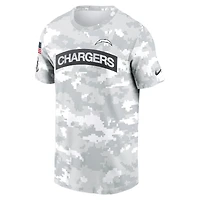 Men's Nike Arctic Camo Los Angeles Chargers 2024 Salute To Service Performance T-Shirt