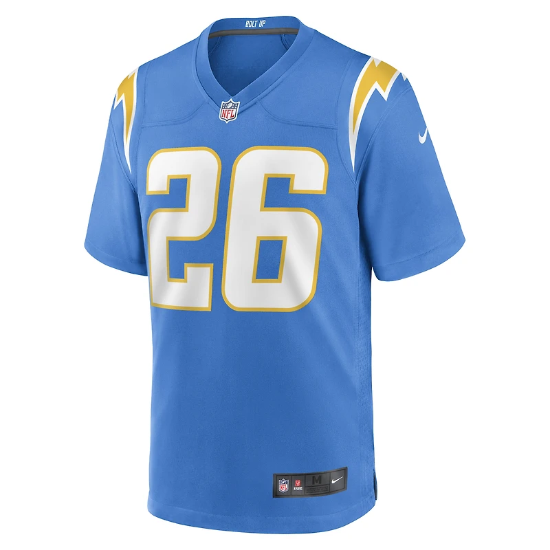 Maillot de joueur match Nike Asante Samuel Jr. des Chargers Los Angeles pour homme, bleu poudre