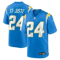 Men's Nike Benjamin St-Juste  Powder Blue Los Angeles Chargers Team Game Jersey