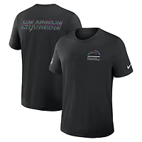 T-shirt Nike noir Los Angeles Chargers 2025 NFL Crucial Catch Tri-Blend Dri-FIT pour homme