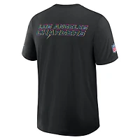 Men's Nike Black Los Angeles Chargers 2025 NFL Crucial Catch Tri-Blend Dri-FIT T-Shirt