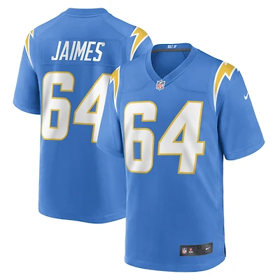 Maillot de match Nike Brenden Jaimes pour hommes, bleu poudre, Los Angeles Chargers