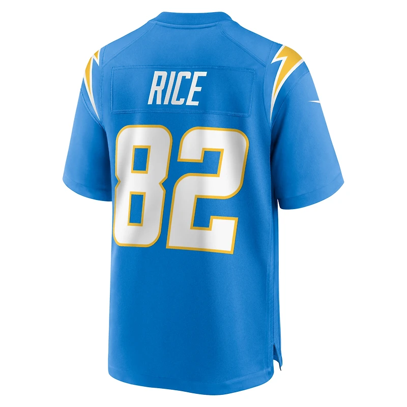 Maillot de match l'équipe des Chargers Los Angeles Nike Brenden Rice Powder Blue pour homme