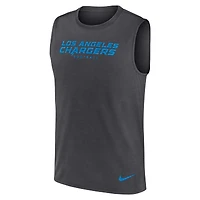 Men's Nike Charcoal Los Angeles Chargers Primetime Legend Performance Muscle Tank Top