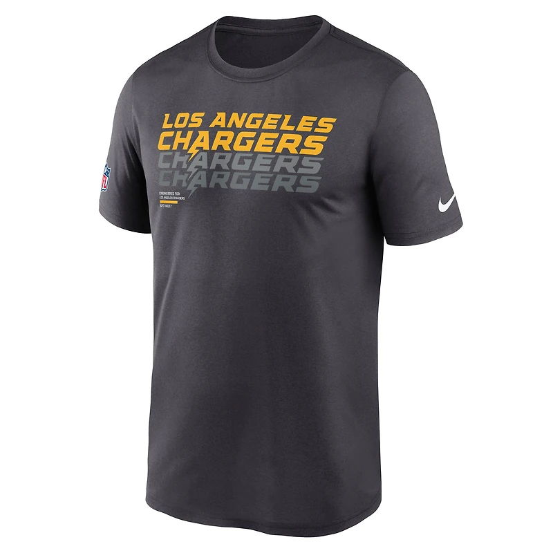 Men's Nike Charcoal Los Angeles Chargers Sideline Legend Dri-FIT T-Shirt