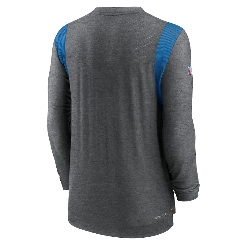 T-shirt à manches longues Nike Los Angeles Chargers Sideline Tonal Logo Performance Player pour homme, anthracite