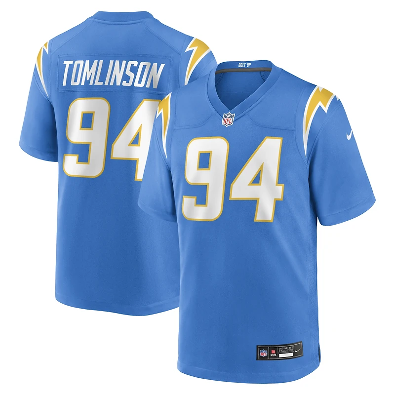 Men's Nike Dalvin Tomlinson Powder Blue Los Angeles Chargers Team Game Jersey