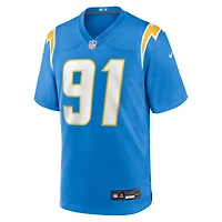 Men's Nike Da'Shawn Hand  Powder Blue Los Angeles Chargers Team Game Jersey