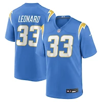 Men's Nike Deane Leonard Powder Blue Los Angeles Chargers Game Player Jersey