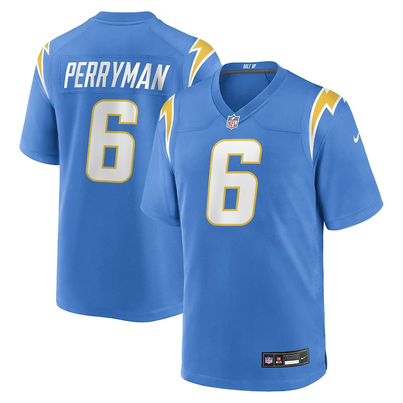 Men's Nike Denzel Perryman  Powder Blue Los Angeles Chargers Team Game Jersey