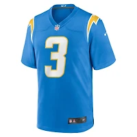 Maillot de match Nike Derwin James Jr. des Chargers Los Angeles pour homme, bleu poudre
