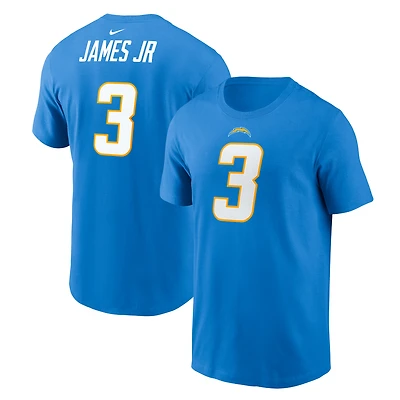 T-shirt Nike pour homme, Derwin James Jr., bleu poudré, Los Angeles Chargers, avec nom et numéro du joueur.