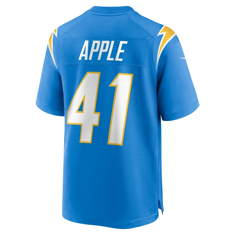 Maillot de jeu d'équipe Nike Eli Apple Powder Blue Los Angeles Chargers pour homme