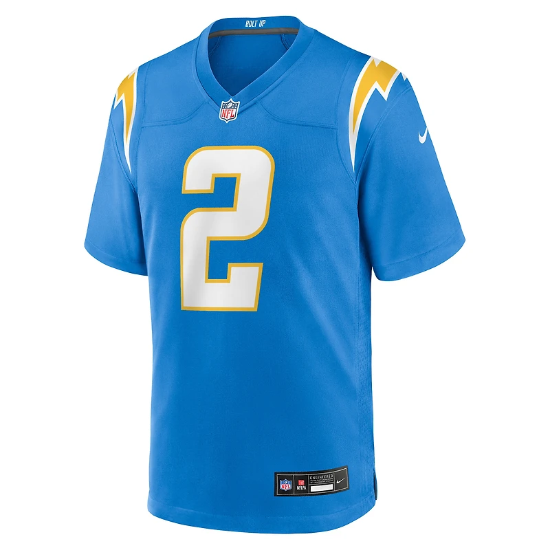 Maillot Nike Elijah Molden bleu poudre pour homme des Los Angeles Chargers