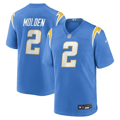 Men's Nike Elijah Molden  Powder Blue Los Angeles Chargers Team Game Jersey
