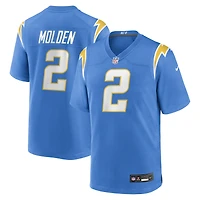 Men's Nike Elijah Molden  Powder Blue Los Angeles Chargers Team Game Jersey