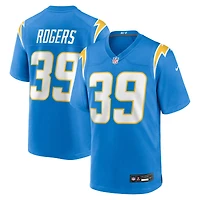 Maillot Nike Eric Rogers bleu poudre pour homme des Los Angeles Chargers
