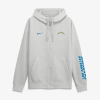 Sweat à capuche zippé Nike Cool Down Club gris Los Angeles Chargers pour homme