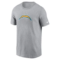 Men's Nike  Gray Los Angeles Chargers Logo Essential T-Shirt