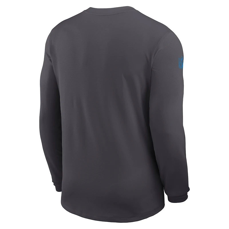Men's Nike Gray Los Angeles Chargers Sideline Coach UV Dri-FIT Long Sleeve Shirt