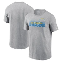 Men's Nike  Heather Gray Los Angeles Chargers Local Essential T-Shirt