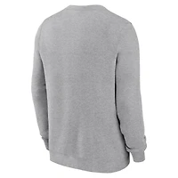 Men's Nike Heather Gray Los Angeles Chargers Primetime Club Fleece Pullover Sweatshirt