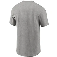 T-shirt à logo principal Los Angeles Chargers Nike pour homme, gris chiné
