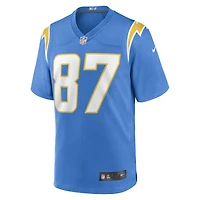 Maillot de joueur match des Chargers Los Angeles Nike Hunter Kampmoyer pour homme, bleu poudre