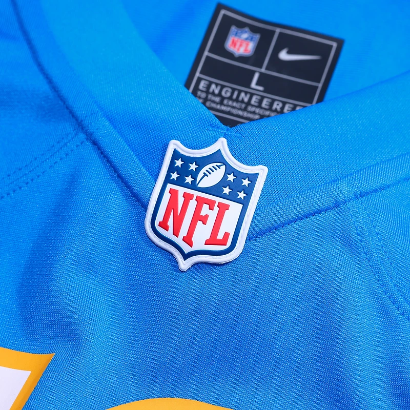 Men's Nike Jake Slaughter Powder Blue Los Angeles Chargers Team Game Jersey