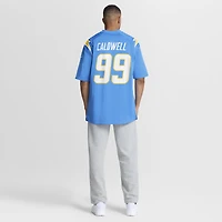 Maillot Nike Jamaree Caldwell bleu poudre pour homme des Los Angeles Chargers