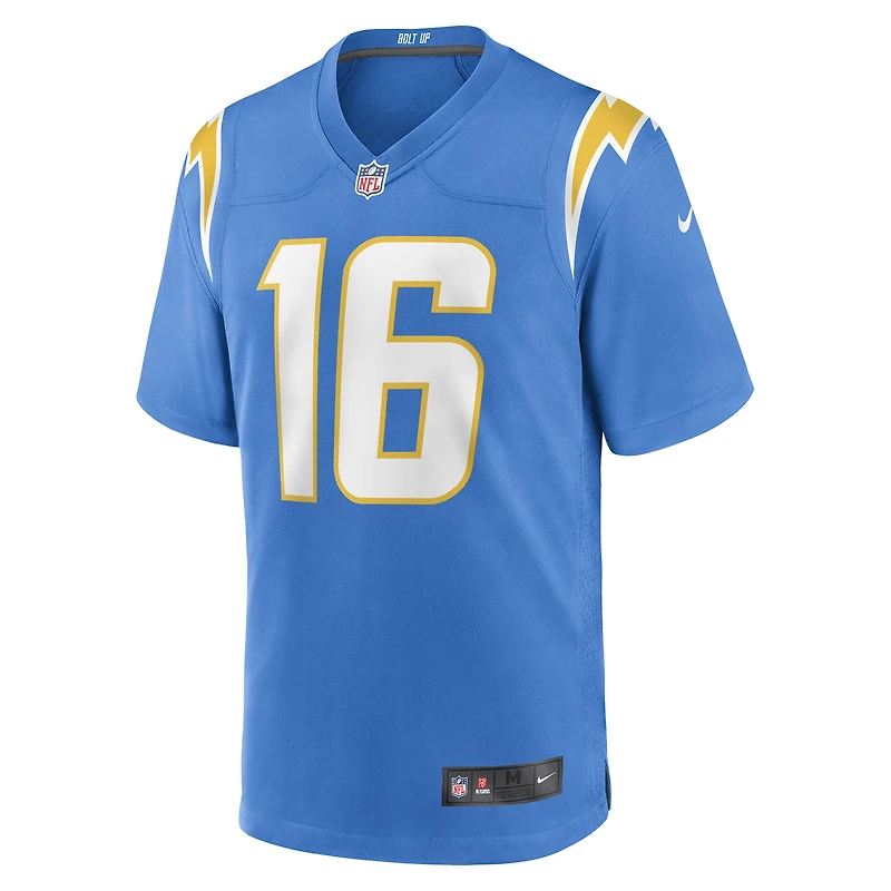 Maillot de match Nike JK Scott des Chargers Los Angeles pour homme, bleu poudre